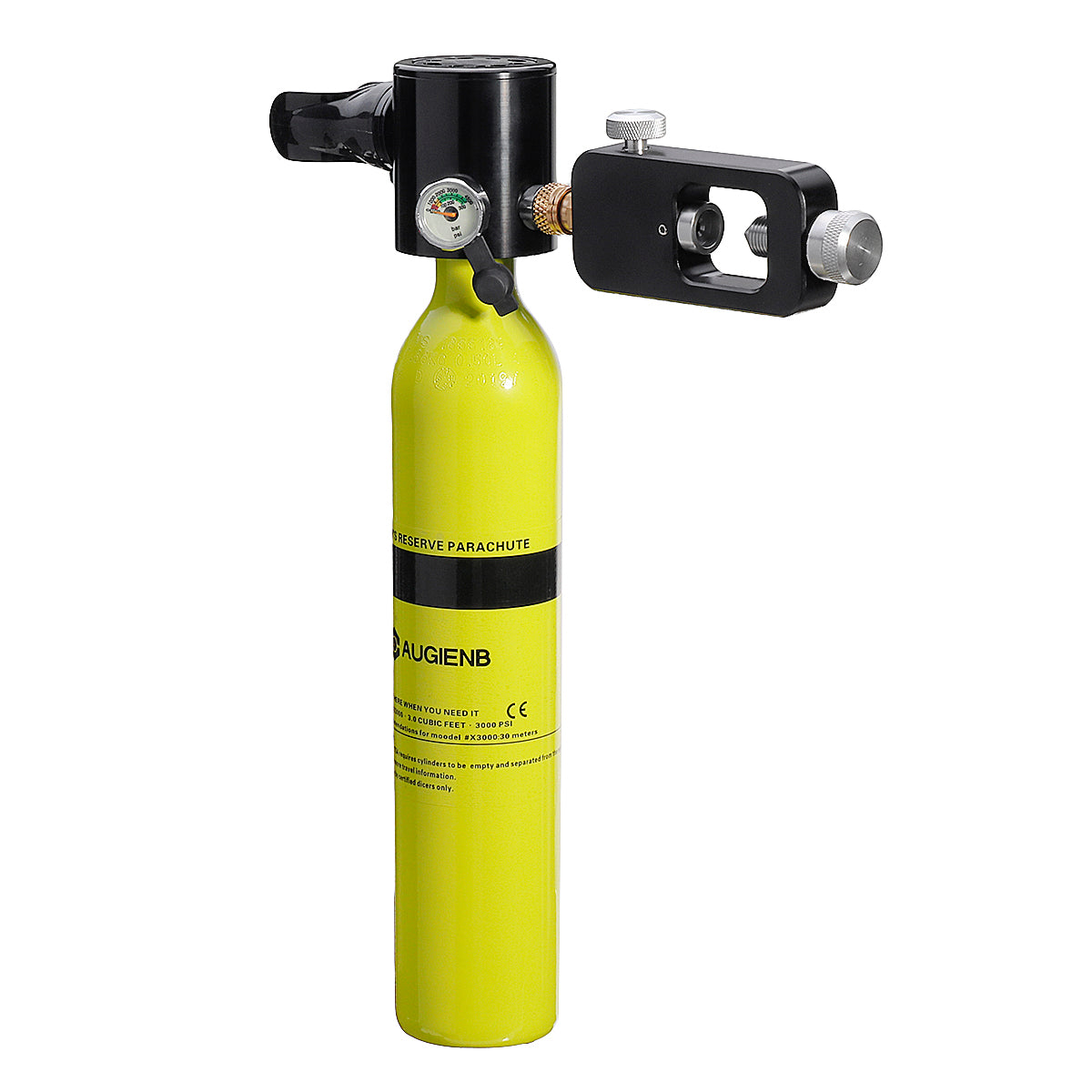 0.5L Scuba Oxygen Cylinder Underwater Diving Equipment  Adapter & Storage Bag