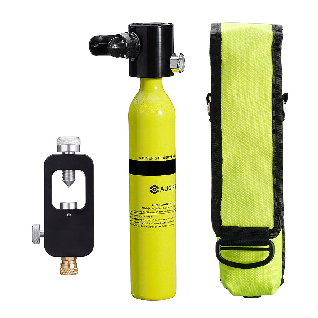 0.5L Scuba Oxygen Cylinder Underwater Diving Equipment  Adapter & Storage Bag